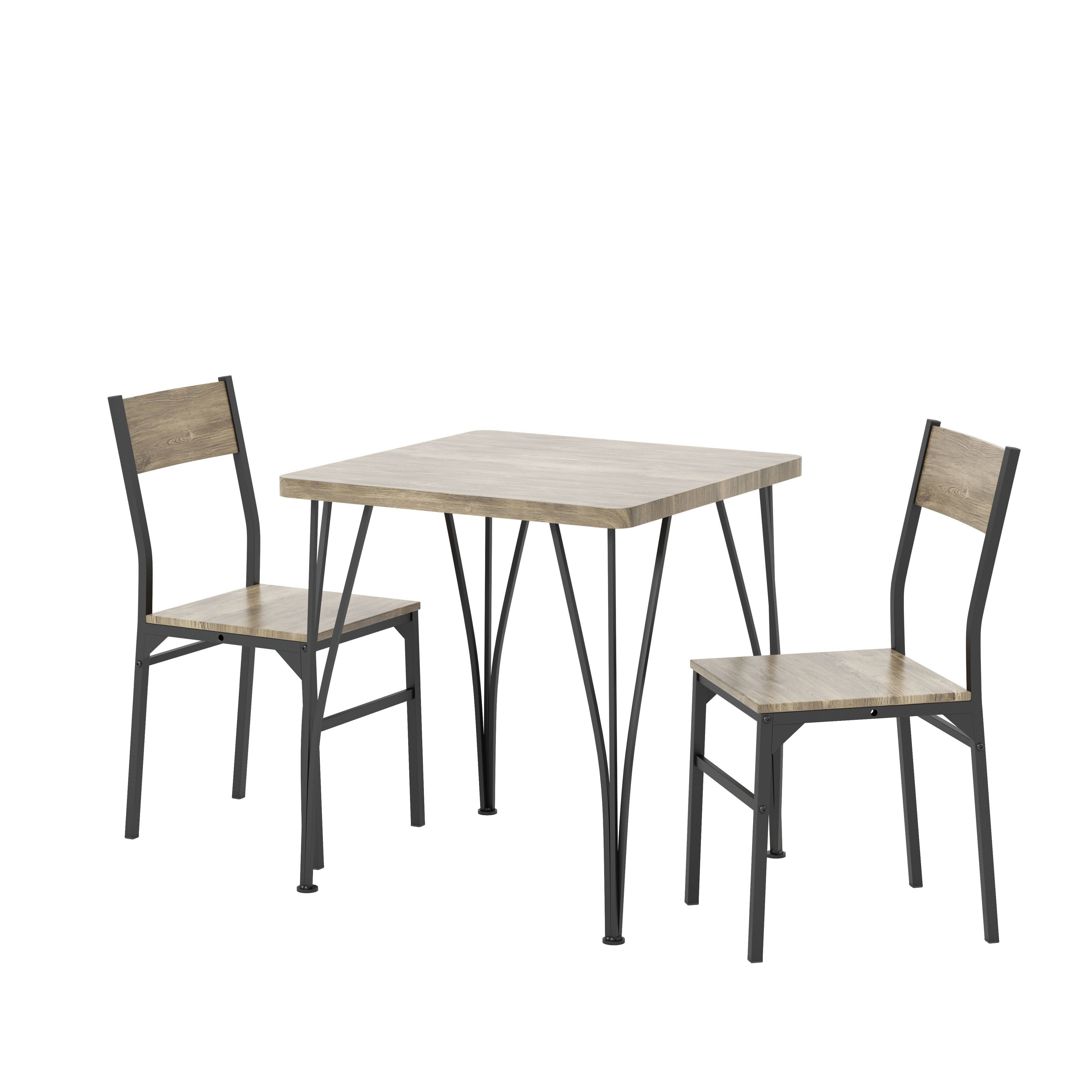 Lamount 3-Piece Dining Set in Gray and Bronze